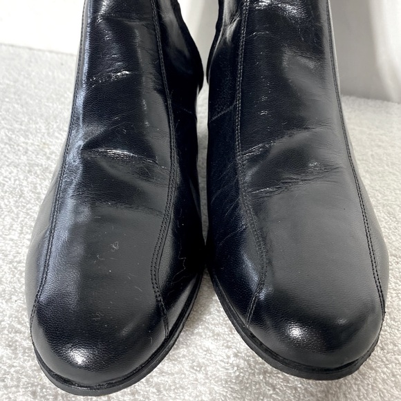 Vintage Florsheim Black Leather Round Toe Ankle Boots 10.5D - Picture 9 of 12